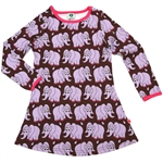 Småfolk - kjole med elefanter